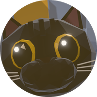 Clovur the black cat with gold eyes